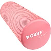 POWRX Rodillo Pilates de Espuma EVA 45 o 90 cm - Foam Roller para Masaje Muscular- Trigger Point y Rehabilitación…